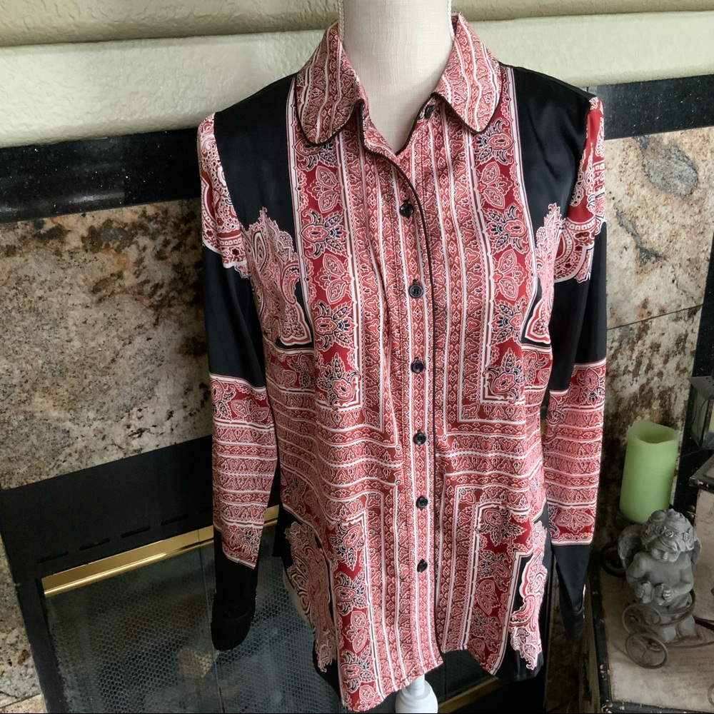 INC International Concepts Button up Blouse - Picture 9 of 9